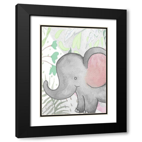 Ele in the Tropics Black Modern Wood Framed Art Print with Double Matting by Medley, ElizabetH