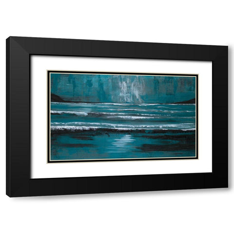 Blue Escape Black Modern Wood Framed Art Print with Double Matting by Ritter, Gina