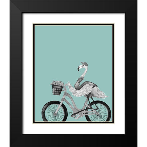 What A Wild Ride On Teal I Black Modern Wood Framed Art Print with Double Matting by Medley, Elizabeth