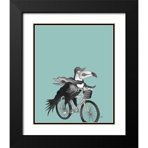 What a Wild Ride on Teal II Black Modern Wood Framed Art Print with Double Matting by Medley, Elizabeth