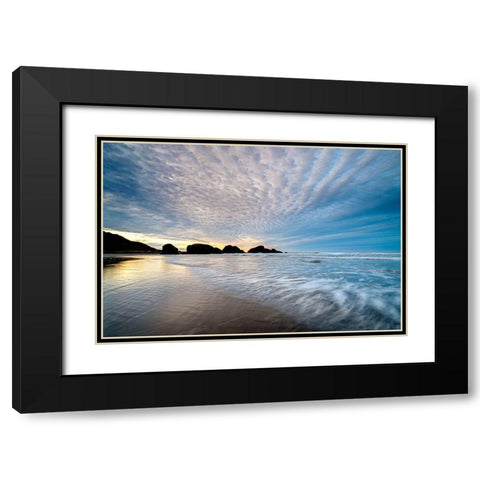 Cloudy Coast Black Modern Wood Framed Art Print with Double Matting by Amos, Andy