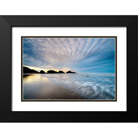 Cloudy Coast Black Modern Wood Framed Art Print with Double Matting by Amos, Andy