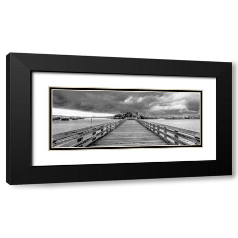 Crossing Bridges Black Modern Wood Framed Art Print with Double Matting by Bill Carson Photography