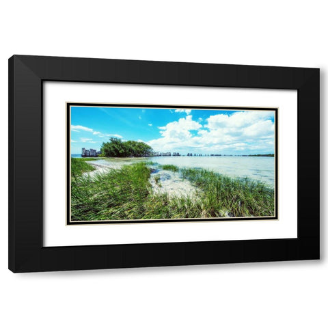 Tropical Coastline Black Modern Wood Framed Art Print with Double Matting by Bill Carson Photography