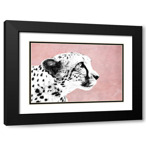 Wild Black Modern Wood Framed Art Print with Double Matting by SD Graphics Studio