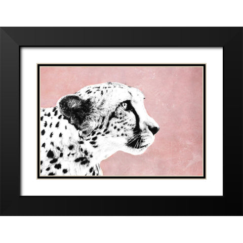 Wild Black Modern Wood Framed Art Print with Double Matting by SD Graphics Studio