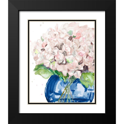 Fresh Hydrangeas Black Modern Wood Framed Art Print with Double Matting by Pinto, Patricia