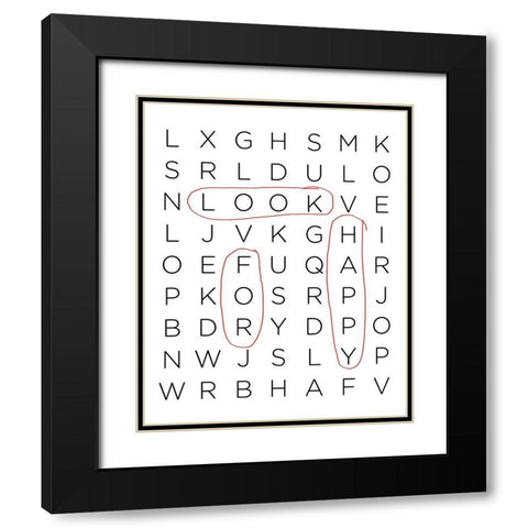 Crossword Puzzle I Black Modern Wood Framed Art Print with Double Matting by Quach, Anna