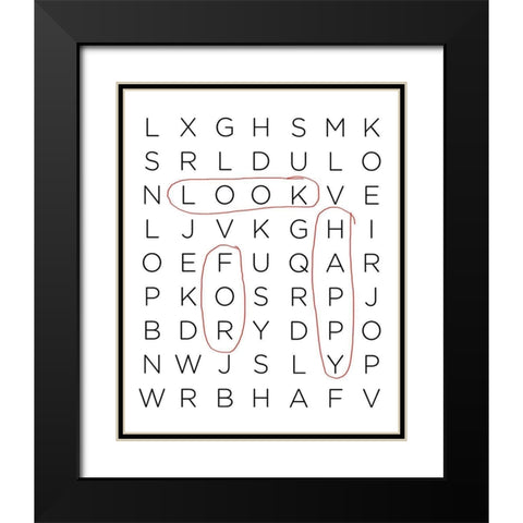 Crossword Puzzle I Black Modern Wood Framed Art Print with Double Matting by Quach, Anna