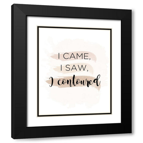 I Contoured Black Modern Wood Framed Art Print with Double Matting by Quach, Anna