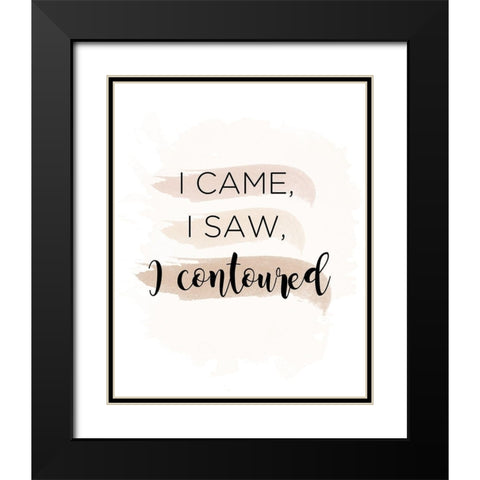 I Contoured Black Modern Wood Framed Art Print with Double Matting by Quach, Anna