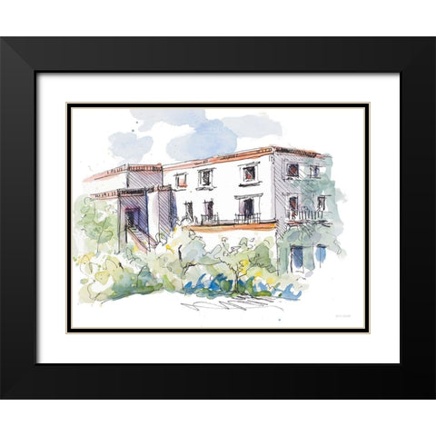 Floral Venue Black Modern Wood Framed Art Print with Double Matting by Loreth, Lanie