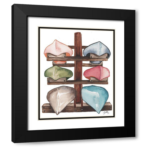 Lake Canoes Black Modern Wood Framed Art Print with Double Matting by Medley, Elizabeth