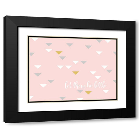 Let Them be Little Black Modern Wood Framed Art Print with Double Matting by Quach, Anna