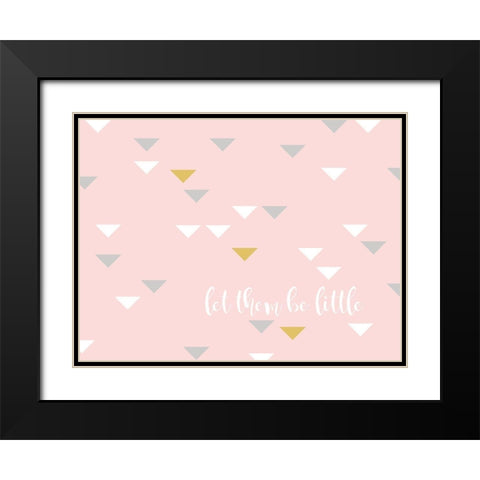 Let Them be Little Black Modern Wood Framed Art Print with Double Matting by Quach, Anna