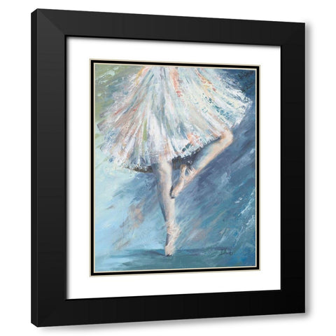 Ballerina Black Modern Wood Framed Art Print with Double Matting by Pinto, Patricia