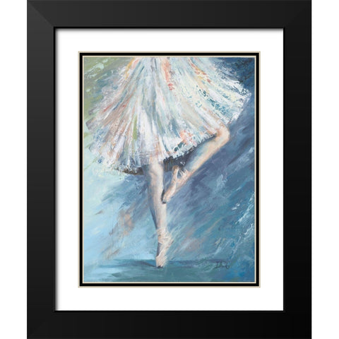 Ballerina Black Modern Wood Framed Art Print with Double Matting by Pinto, Patricia