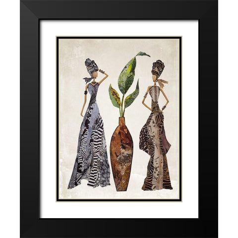 Strong Women Black Modern Wood Framed Art Print with Double Matting by Ritter, Gina