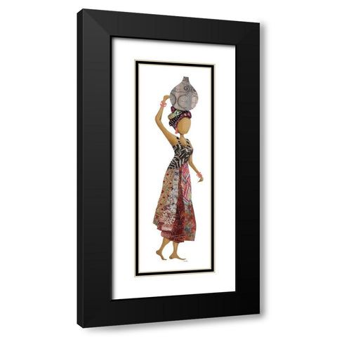 Xhose Woman of Pottery I Black Modern Wood Framed Art Print with Double Matting by Ritter, Gina