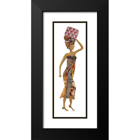 Xhose Woman of Pottery II Black Modern Wood Framed Art Print with Double Matting by Ritter, Gina