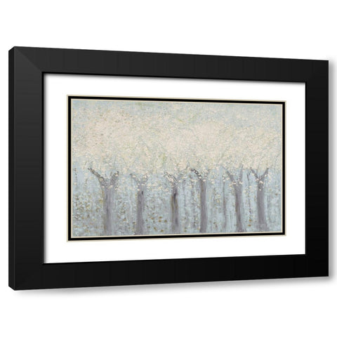 Spring Trees Black Modern Wood Framed Art Print with Double Matting by Gonzalez, Roberto