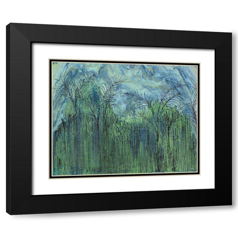 Tropic Storm Black Modern Wood Framed Art Print with Double Matting by Gonzalez, Roberto
