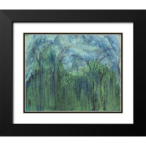 Tropic Storm Black Modern Wood Framed Art Print with Double Matting by Gonzalez, Roberto