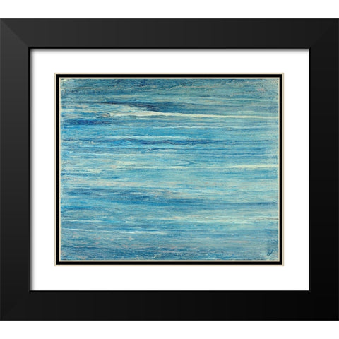 Aqua Pasiva Black Modern Wood Framed Art Print with Double Matting by Gonzalez, Roberto