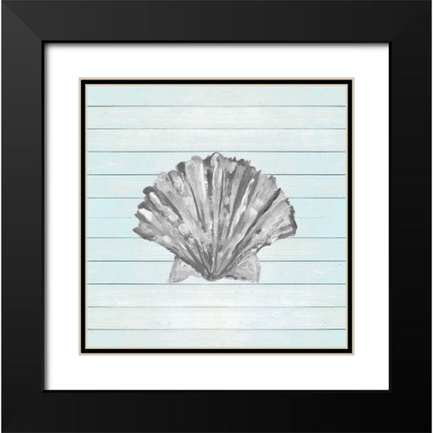 Coastal on Blue Wood II Black Modern Wood Framed Art Print with Double Matting by DeRice, Julie