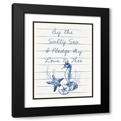 I Pledge My Love Black Modern Wood Framed Art Print with Double Matting by Gaynor, Janice