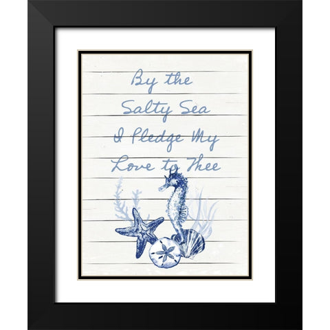 I Pledge My Love Black Modern Wood Framed Art Print with Double Matting by Gaynor, Janice