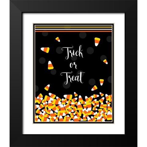 Trick or Treat Black Modern Wood Framed Art Print with Double Matting by Quach, Anna