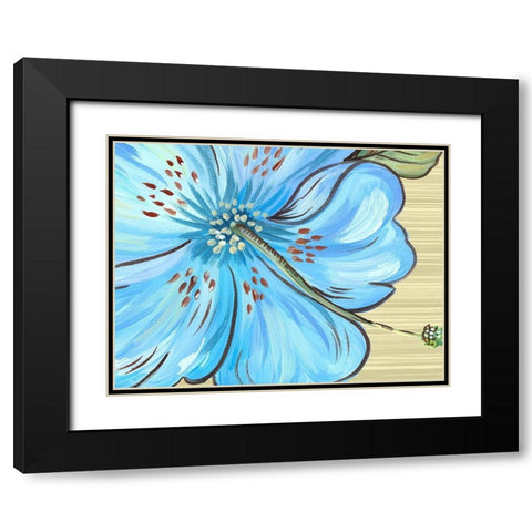 Vibrant Tropical Bloom Black Modern Wood Framed Art Print with Double Matting by Del Sol, Ani