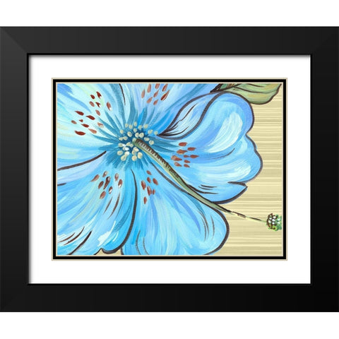 Vibrant Tropical Bloom Black Modern Wood Framed Art Print with Double Matting by Del Sol, Ani
