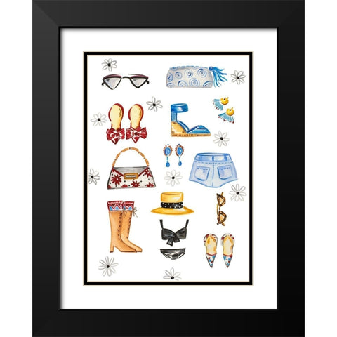 Fashion Accessories Black Modern Wood Framed Art Print with Double Matting by Del Sol, Ani