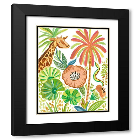 Tropical Wildlife I Black Modern Wood Framed Art Print with Double Matting by Del Sol, Ani