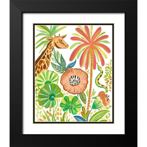 Tropical Wildlife I Black Modern Wood Framed Art Print with Double Matting by Del Sol, Ani