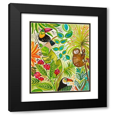 Into the Tropics I Black Modern Wood Framed Art Print with Double Matting by Del Sol, Ani