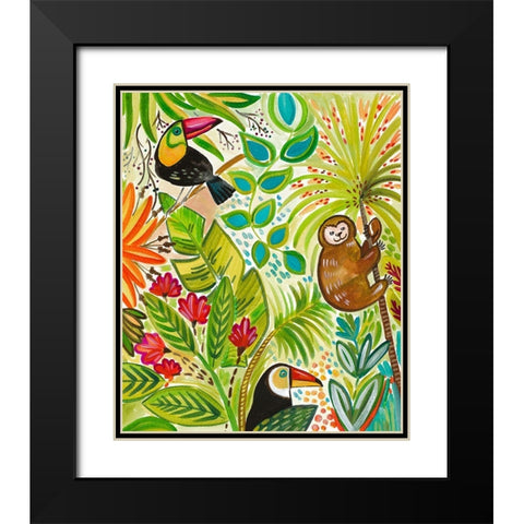 Into the Tropics I Black Modern Wood Framed Art Print with Double Matting by Del Sol, Ani