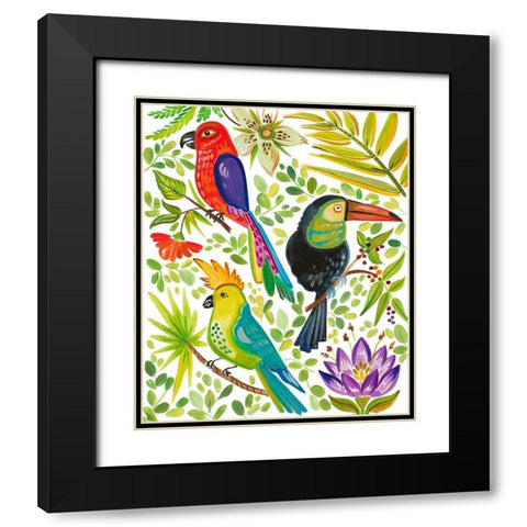 Into the Tropics II Black Modern Wood Framed Art Print with Double Matting by Del Sol, Ani