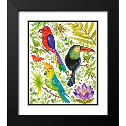 Into the Tropics II Black Modern Wood Framed Art Print with Double Matting by Del Sol, Ani