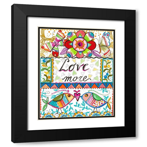 Love More Black Modern Wood Framed Art Print with Double Matting by Del Sol, Ani