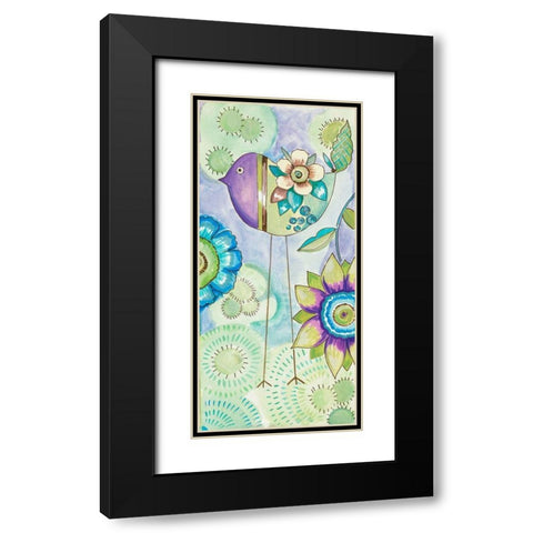 Stand Tall Bird III Black Modern Wood Framed Art Print with Double Matting by Del Sol, Ani