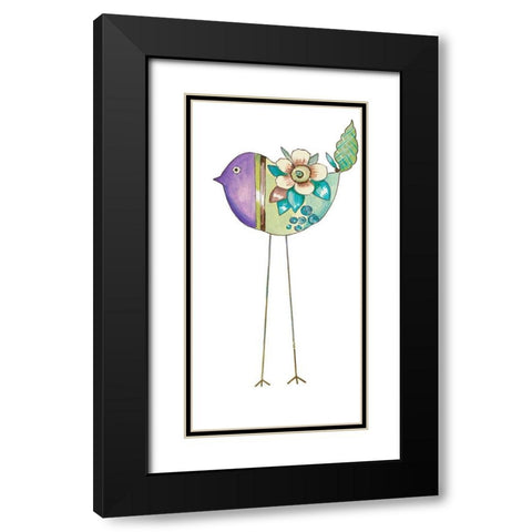 Stand Tall Bird IV Black Modern Wood Framed Art Print with Double Matting by Del Sol, Ani