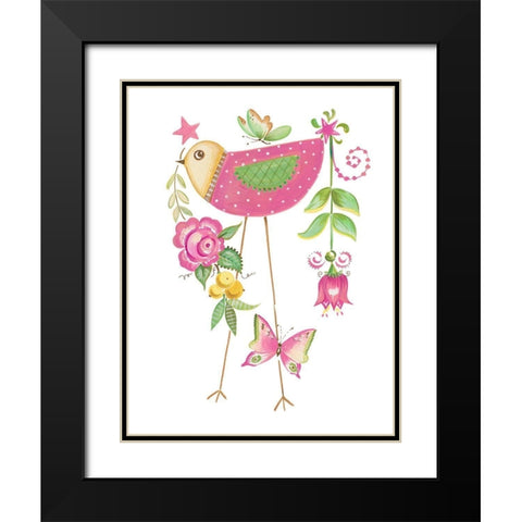 Stand Tall Bird I Black Modern Wood Framed Art Print with Double Matting by Del Sol, Ani