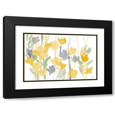 Yellow Modern Garden Black Modern Wood Framed Art Print with Double Matting by Loreth, Lanie
