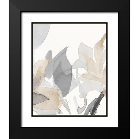 Muted Delicate Floral II Black Modern Wood Framed Art Print with Double Matting by Loreth, Lanie