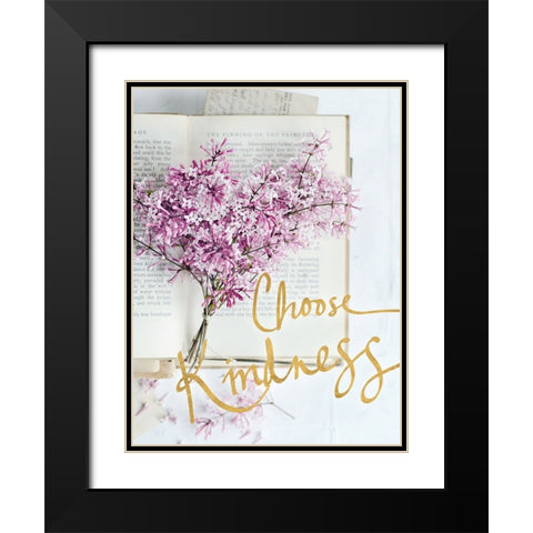 Choose Kindness Black Modern Wood Framed Art Print with Double Matting by Gardner, Sarah