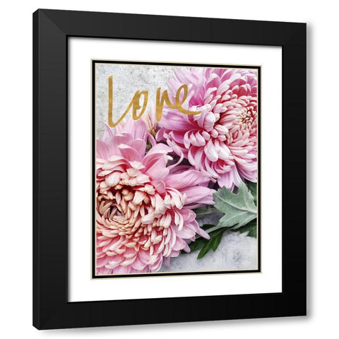 Love Black Modern Wood Framed Art Print with Double Matting by Gardner, Sarah