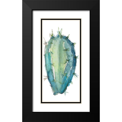 Succulent Motif Panel III Black Modern Wood Framed Art Print with Double Matting by Loreth, Lanie